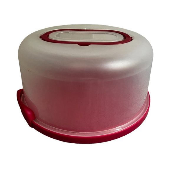 Mainstays Kitchen Mainstays 9 Inch Cake Carrier Set Clear Pink